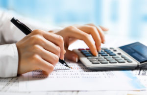 accountant doing financial audit