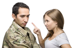 military couple going through divorce
